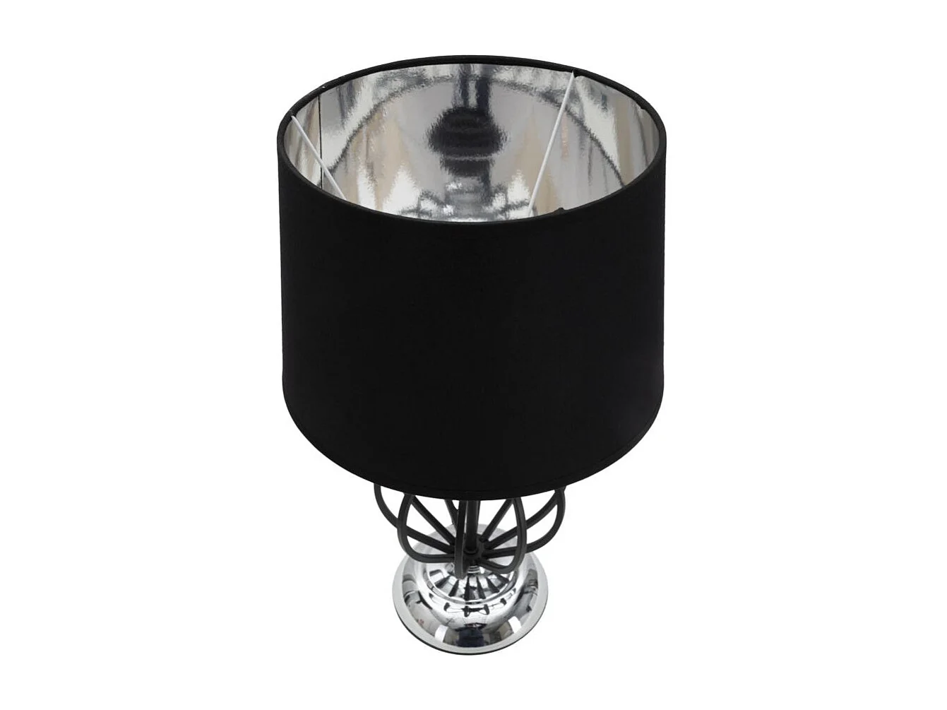 Lampe à Poser en Métal "Darky" 44cm Noir & Argent