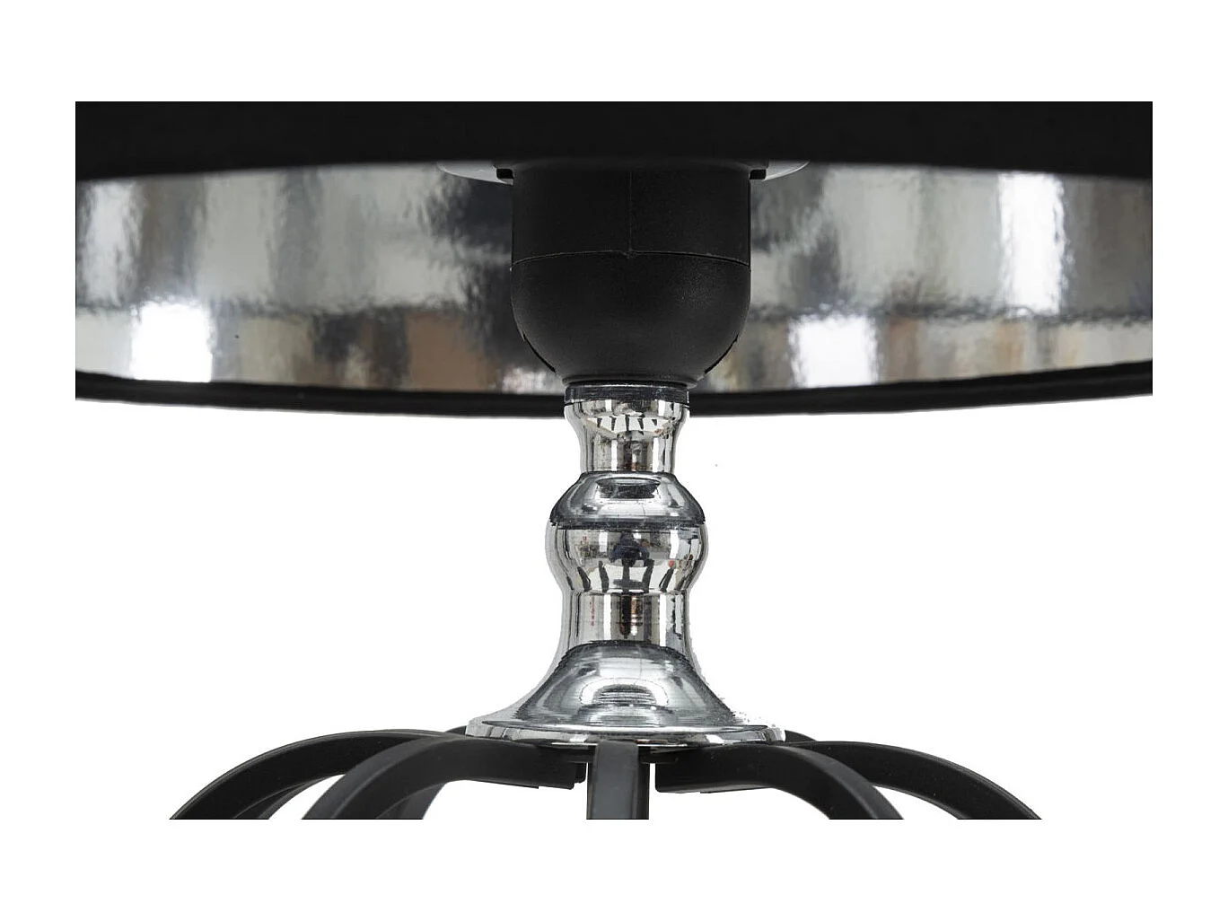 Lampe à Poser en Métal "Darky" 44cm Noir & Argent