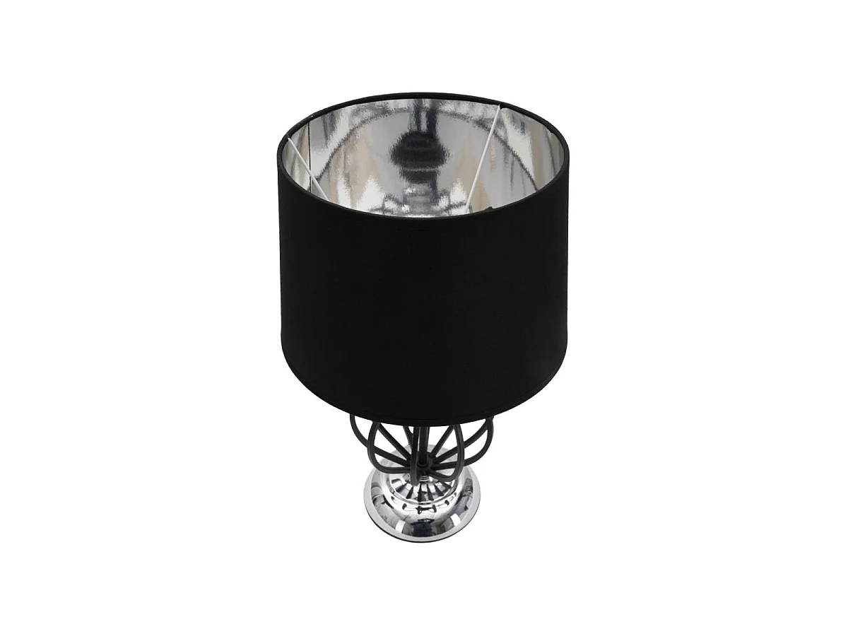 Lampe à Poser en Métal "Darky" 44cm Noir & Argent
