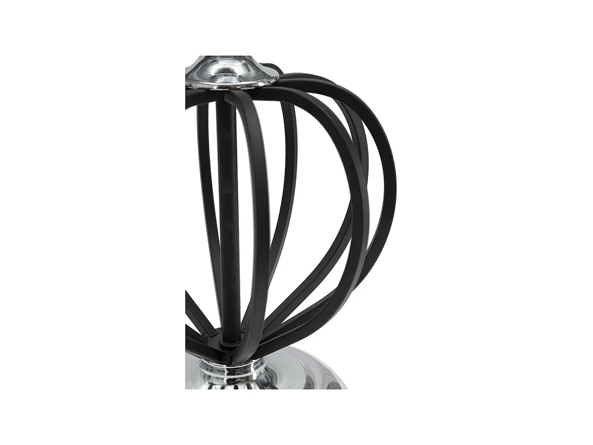 Lampe à Poser en Métal "Darky" 44cm Noir & Argent