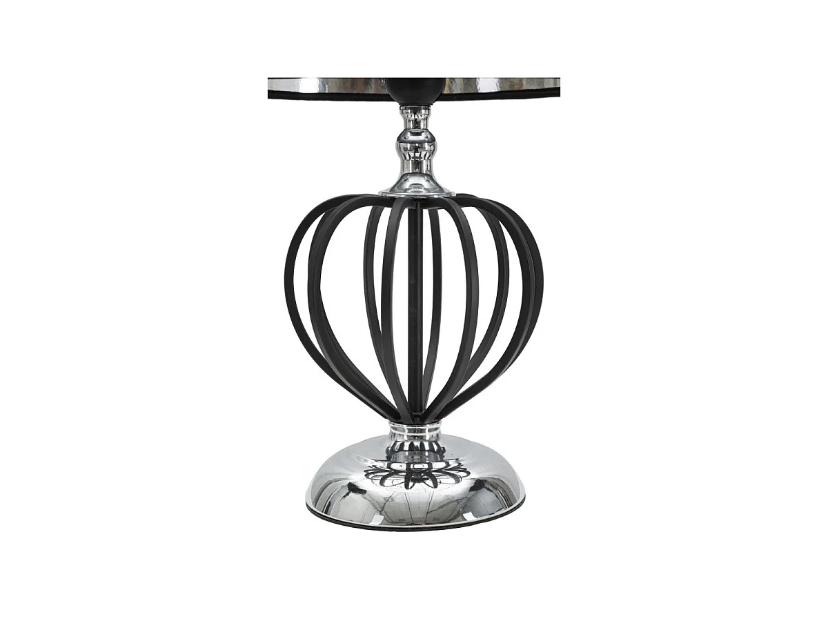 Lampe à Poser en Métal "Darky" 44cm Noir & Argent