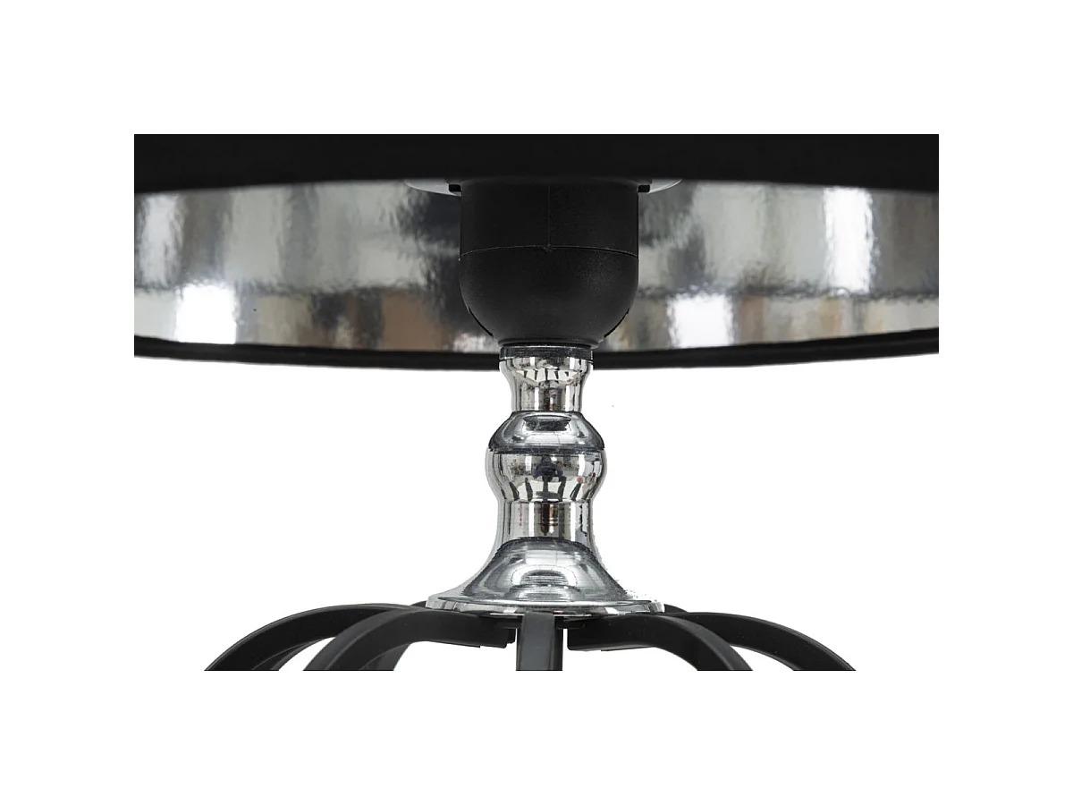 Lampe à Poser en Métal "Darky" 44cm Noir & Argent