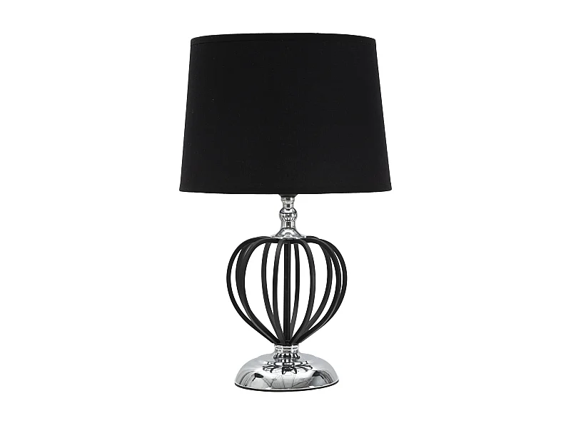 Lampe à Poser en Métal "Darky" 44cm Noir & Argent