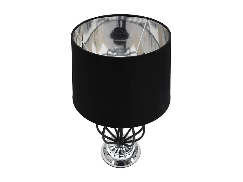 Lampe à Poser en Métal "Darky" 44cm Noir & Argent