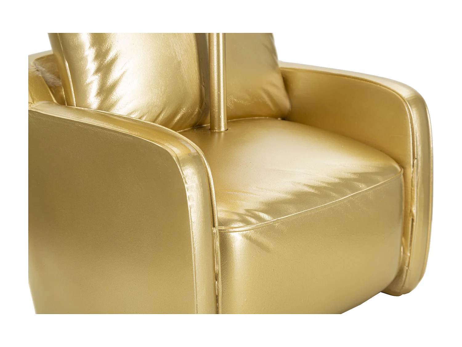 Lampada da tavolo poltrona in resina dorata Ø cm 26x46