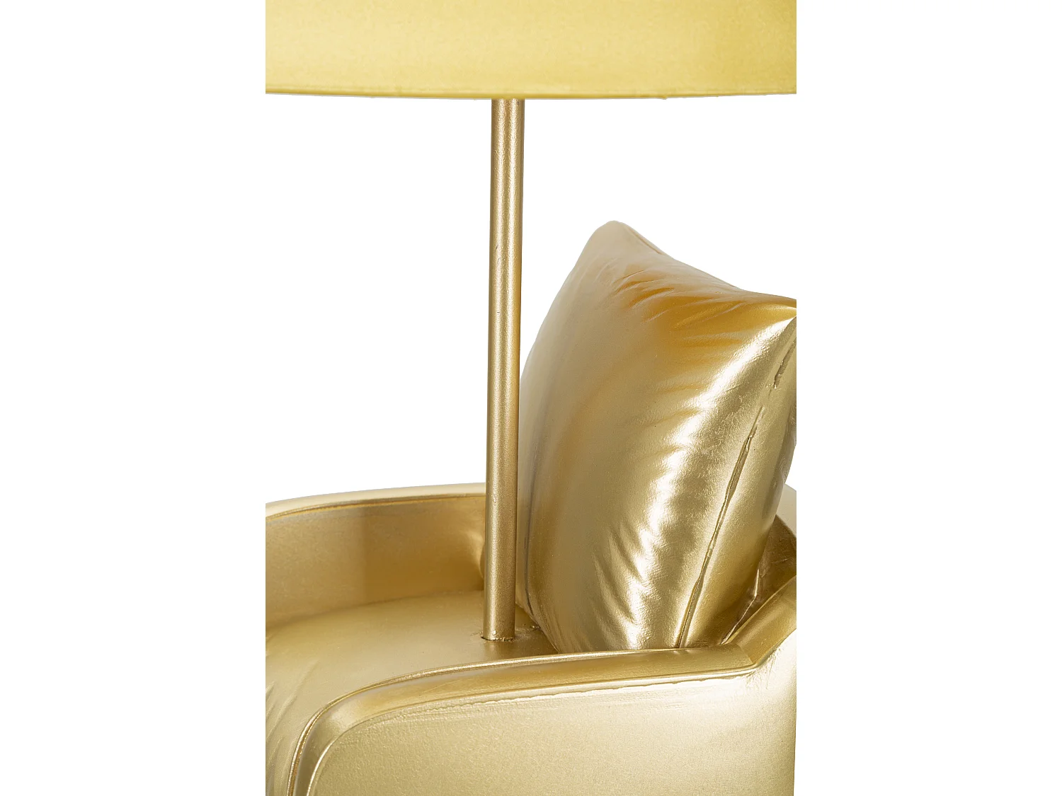 Lampada da tavolo poltrona in resina dorata Ø cm 26x46