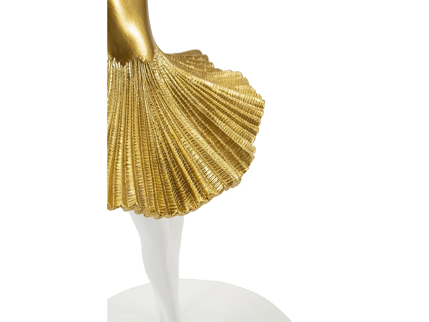 Lampada da tavolo ballerina in resina bianca e dorata Ø cm 28x64