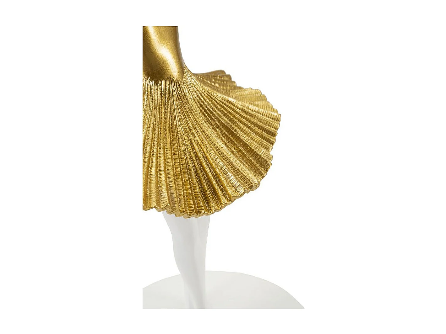 Lampe à Poser en Résine "Dancer" 64cm Blanc & Or