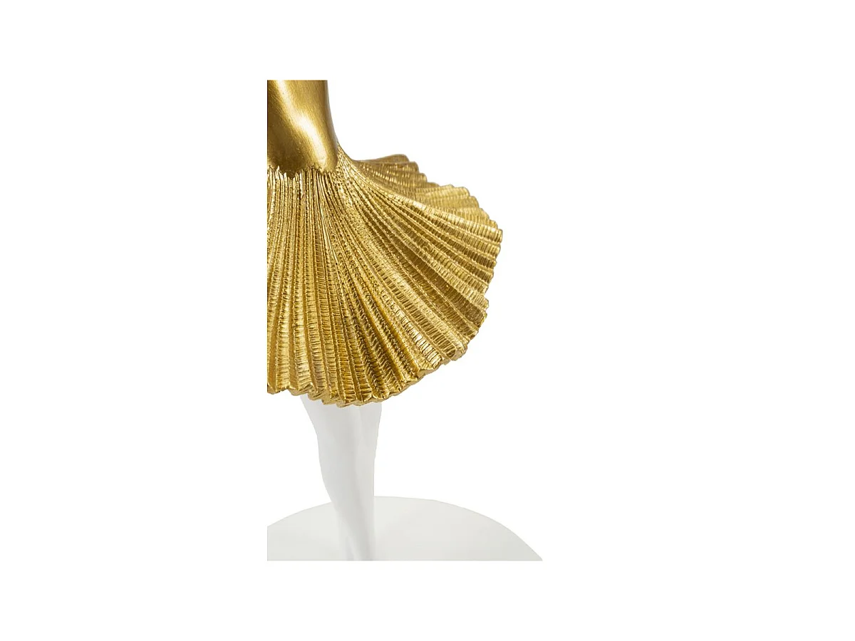 Lampe à Poser en Résine "Dancer" 64cm Blanc & Or