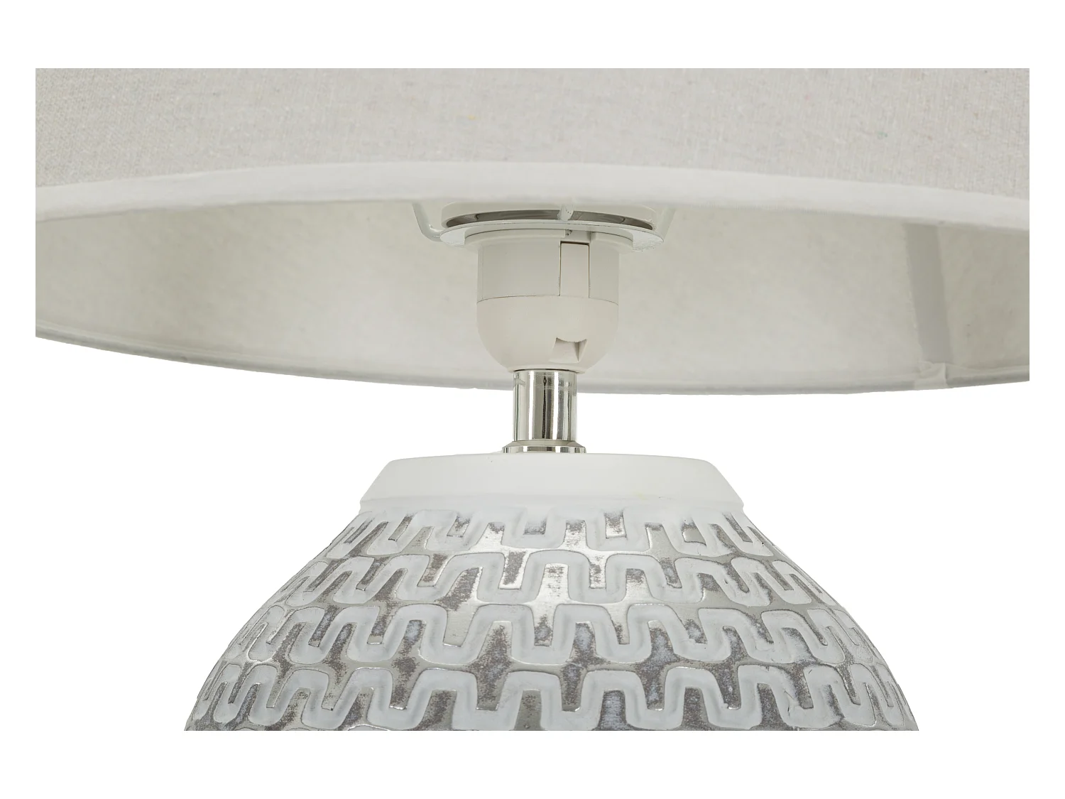 Lampe à Poser en Résine "Wave" 65cm Blanc