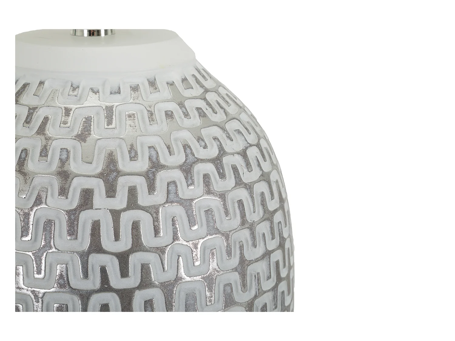 Lampe à Poser en Résine "Wave" 65cm Blanc