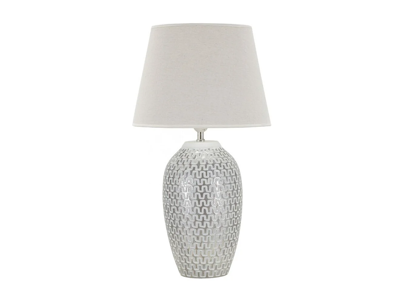 Lampe à Poser en Résine "Wave" 65cm Blanc