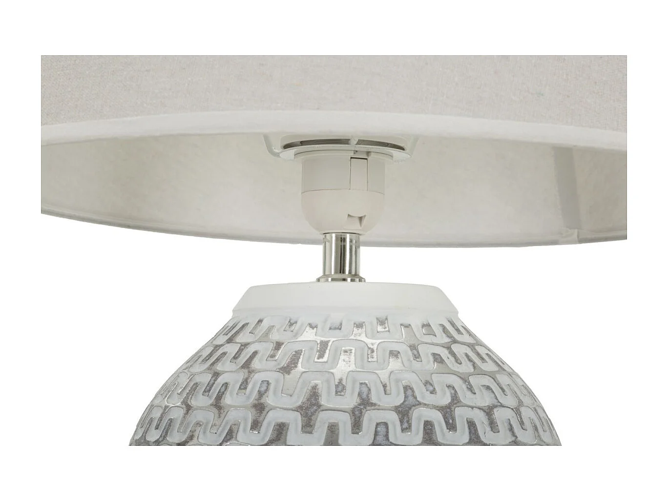 Lampe à Poser en Résine "Wave" 65cm Blanc