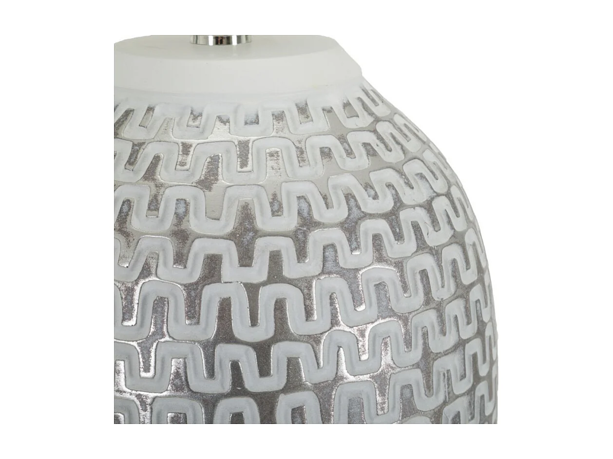 Lampe à Poser en Résine "Wave" 65cm Blanc