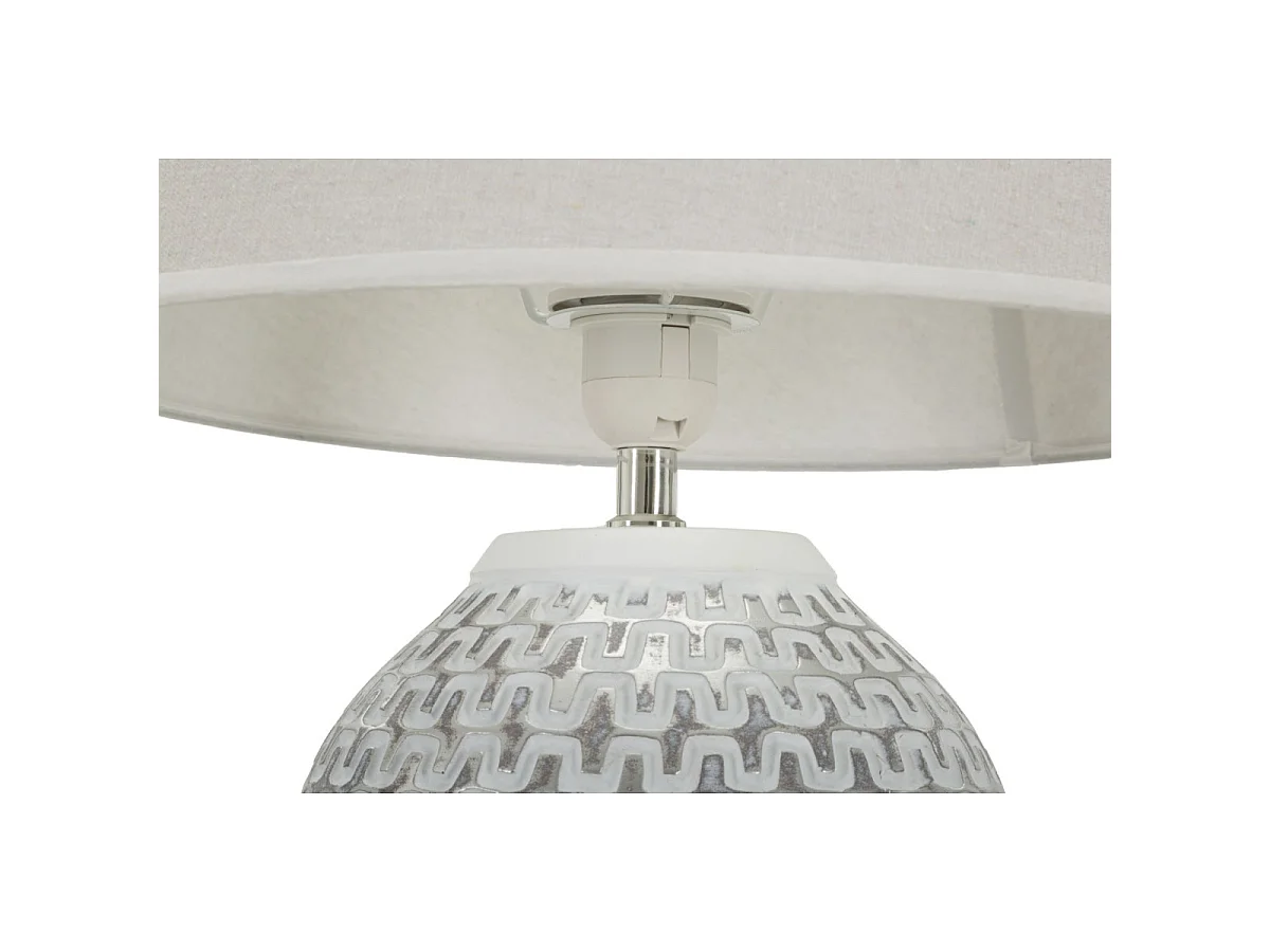 Lampe à Poser en Résine "Wave" 65cm Blanc
