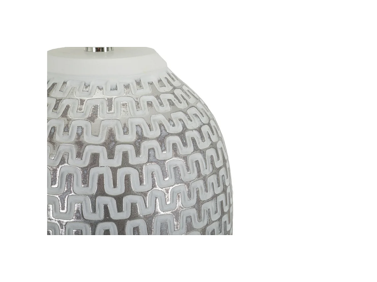Lampe à Poser en Résine "Wave" 65cm Blanc