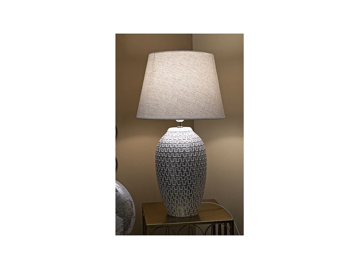 Lampe à Poser en Résine "Wave" 65cm Blanc