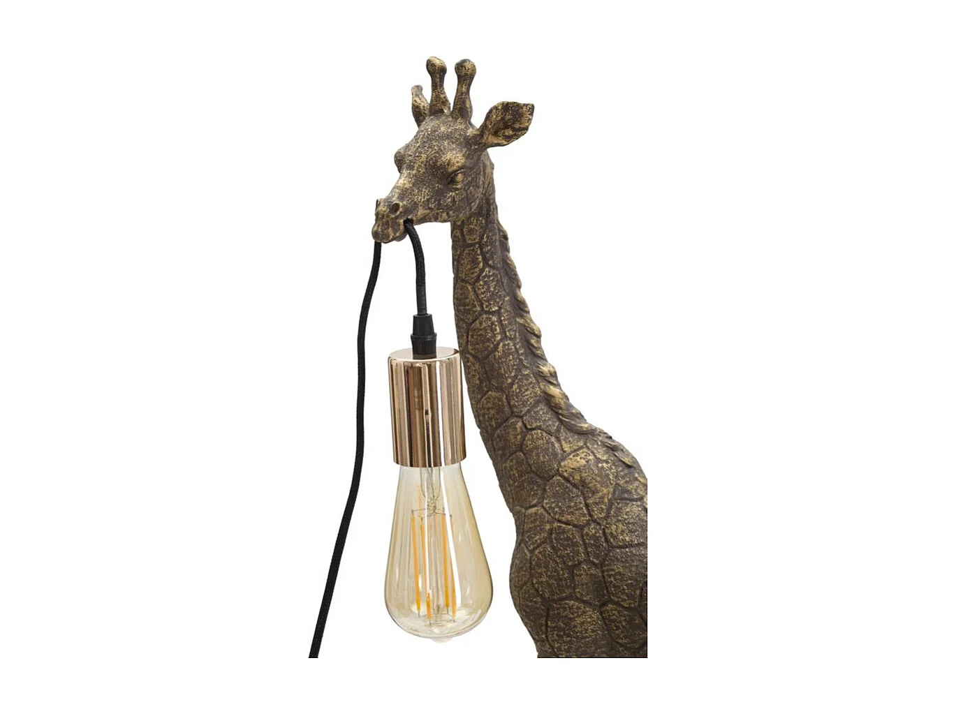 Lampada da tavolo in resina dorata giraffa cm 28x16x60