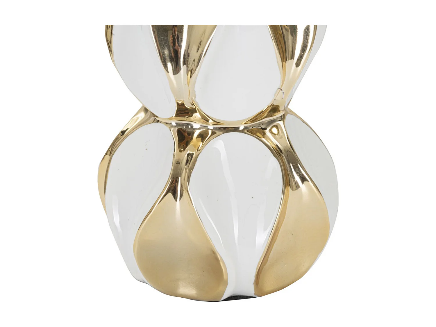 Lampe à Poser Design "Glam Balls" 46cm Blanc & Or