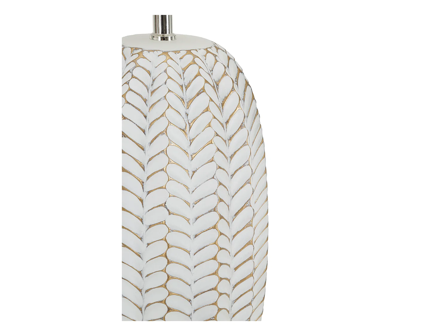 Lampe à Poser en Résine "Leaf" 65cm Blanc