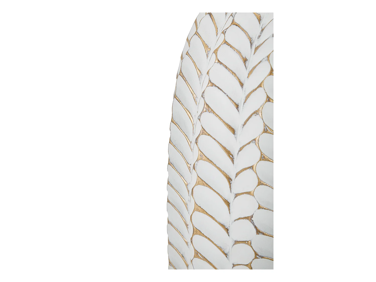 Lampe à Poser en Résine "Leaf" 65cm Blanc