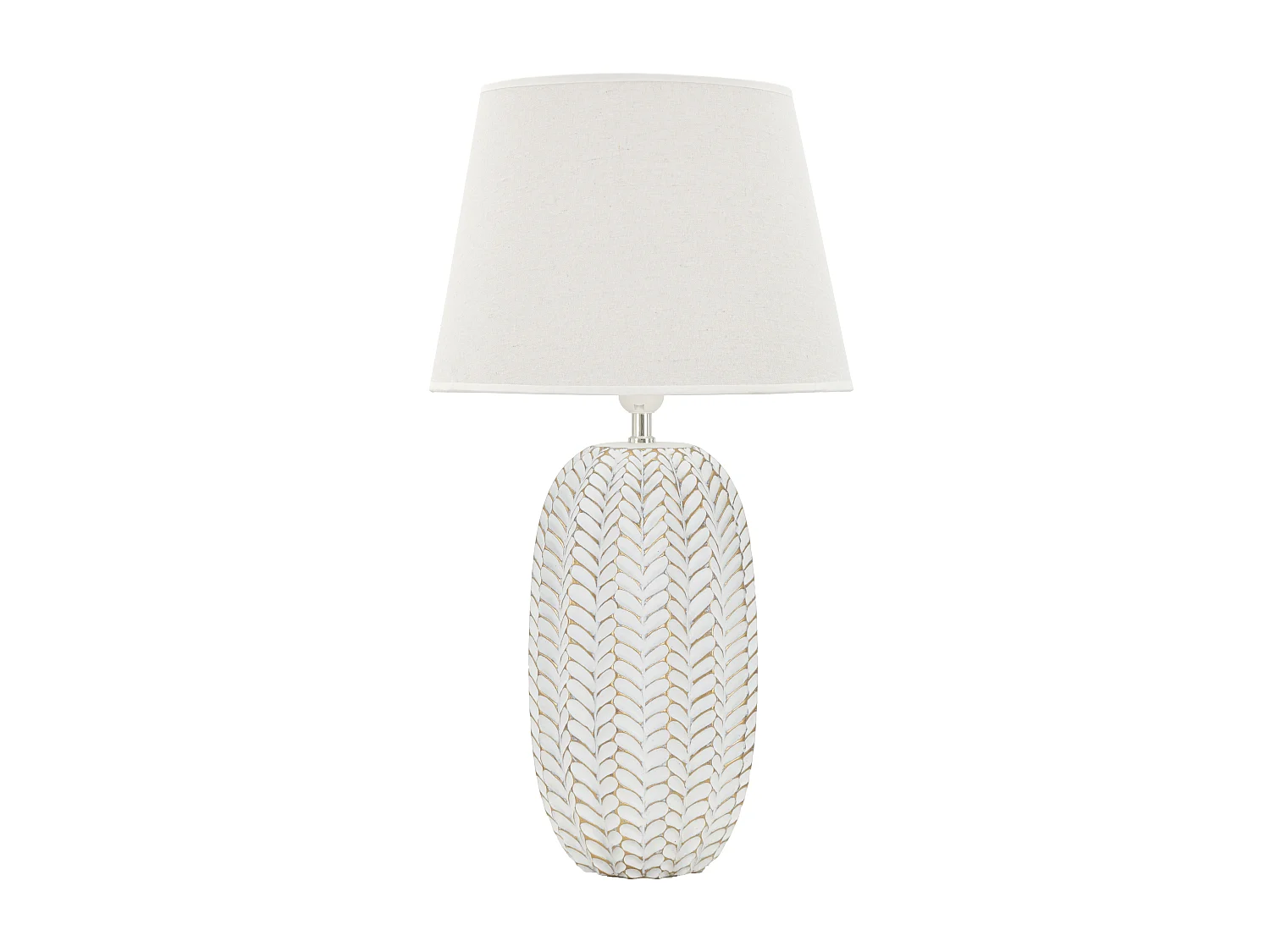 Lampe à Poser en Résine "Leaf" 65cm Blanc