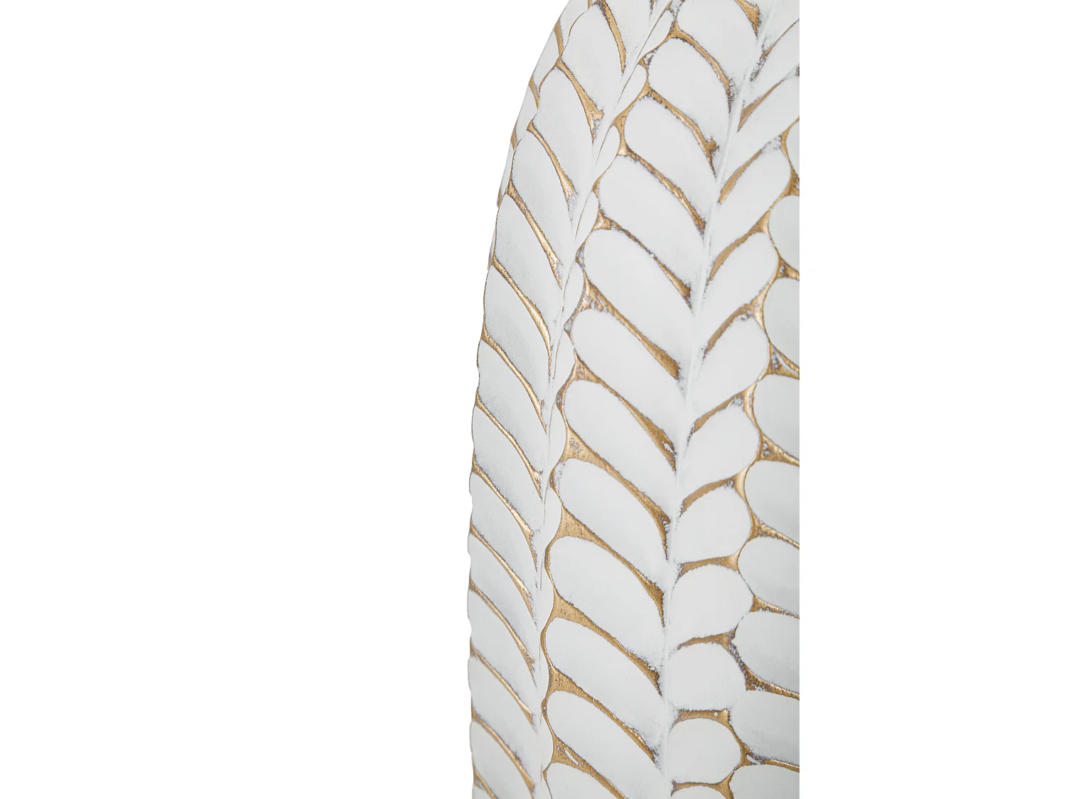 Lampe à Poser en Résine "Leaf" 65cm Blanc