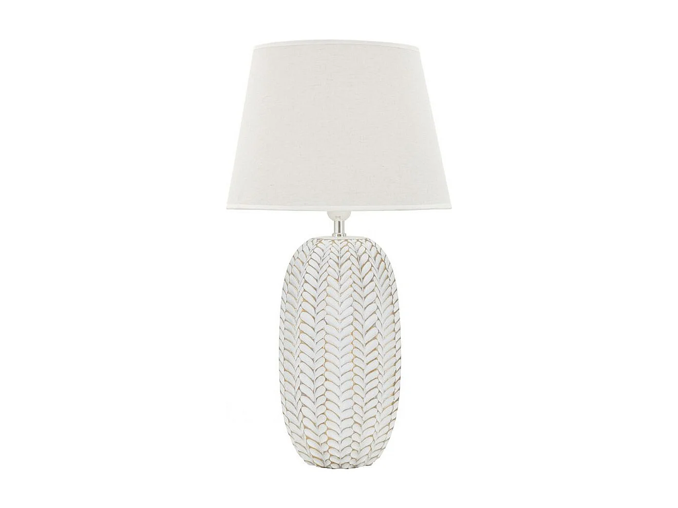 Lampe à Poser en Résine "Leaf" 65cm Blanc