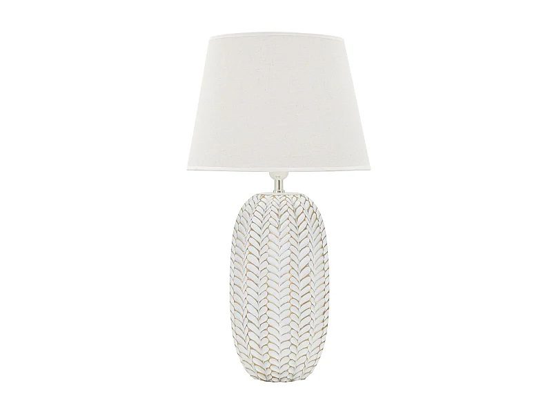 Lampe à Poser en Résine "Leaf" 65cm Blanc