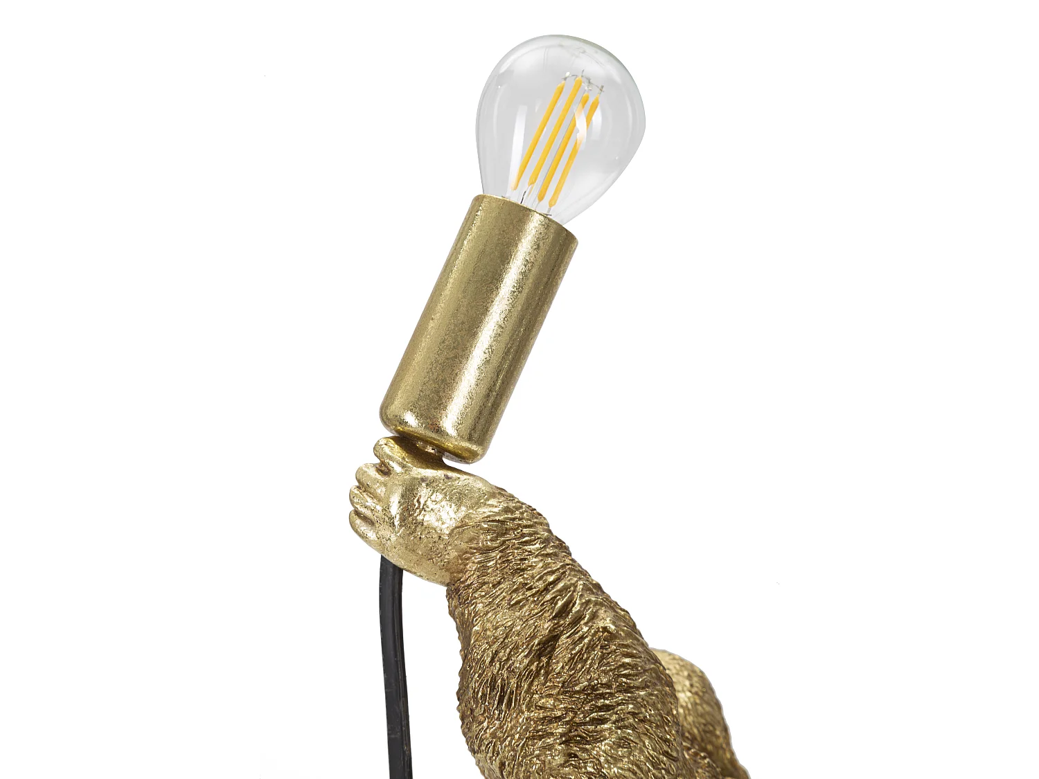 Lampe à Poser en Résine "Gorille" 40cm Or