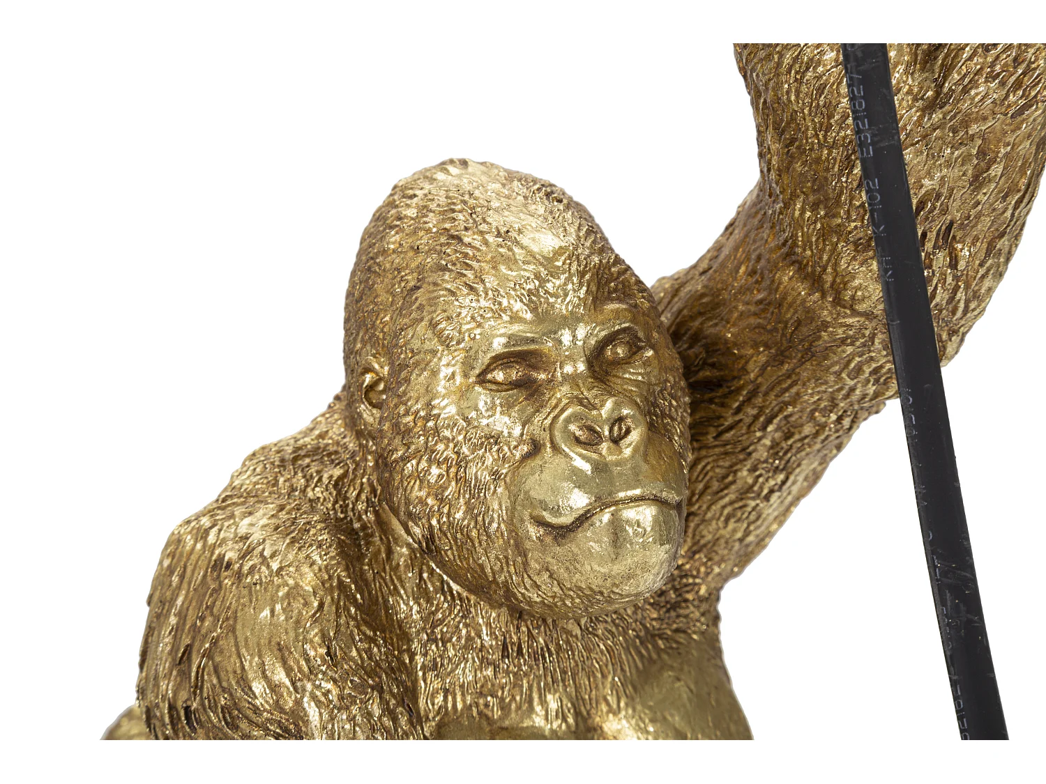 Lampe à Poser en Résine "Gorille" 40cm Or