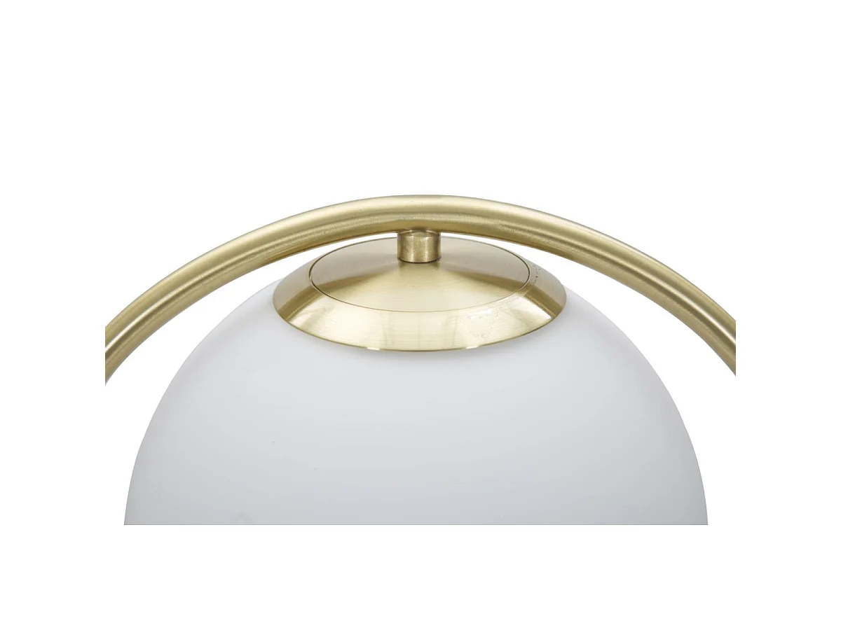 Lampe à Poser Sphère "Glamy Drop" 50cm Blanc & Or