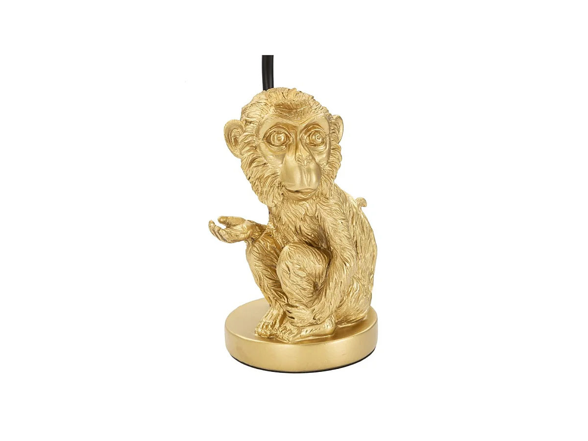 Lampe à Poser Design "Monkey" 51cm Or & Noir