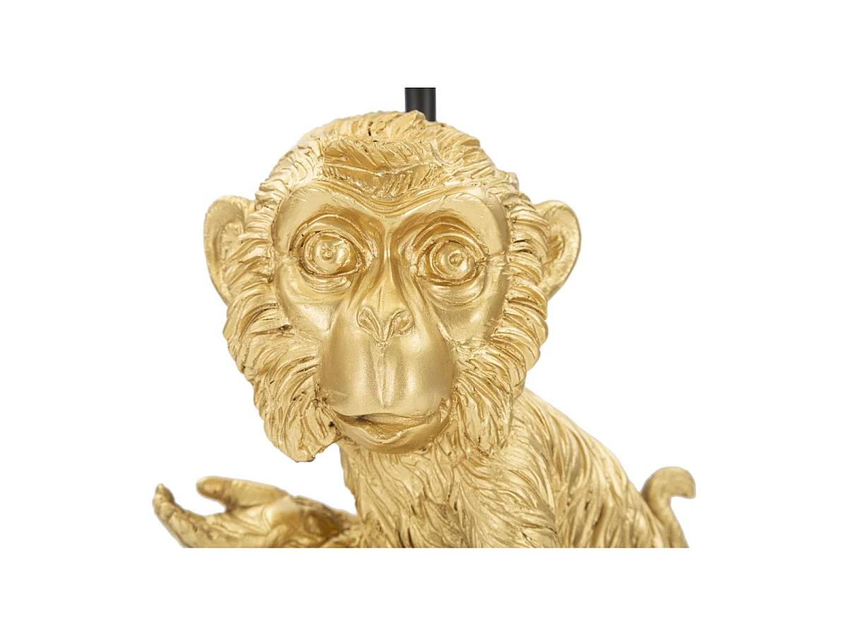 Lampe à Poser Design "Monkey" 51cm Or & Noir