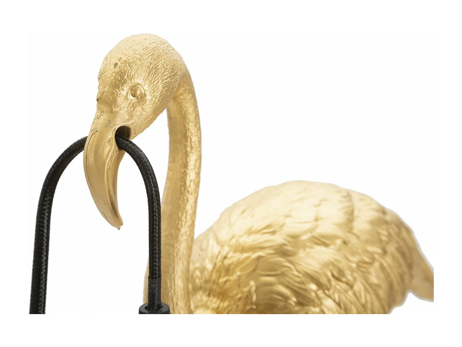 Lampe à Poser en Résine "Flamant Rose" 39cm Or