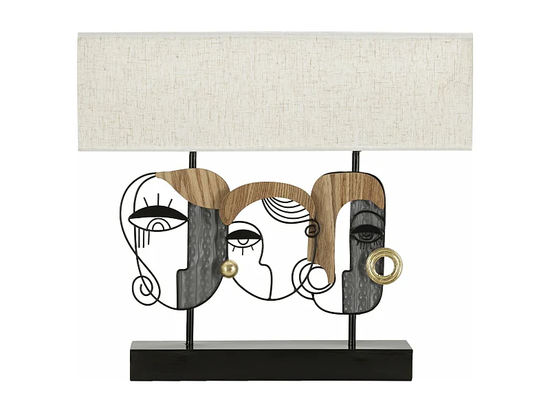 Lampe à Poser en Métal "Picassy Plus" 50cm Multicolore