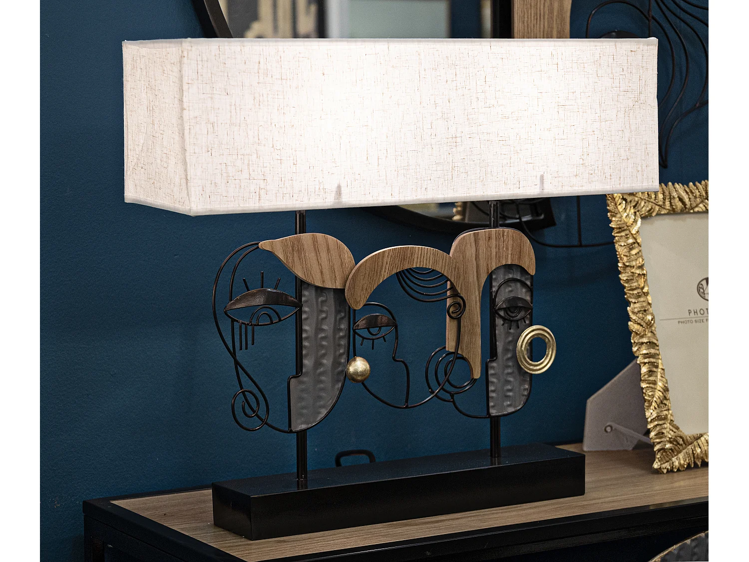 Lampe à Poser en Métal "Picassy Plus" 50cm Multicolore