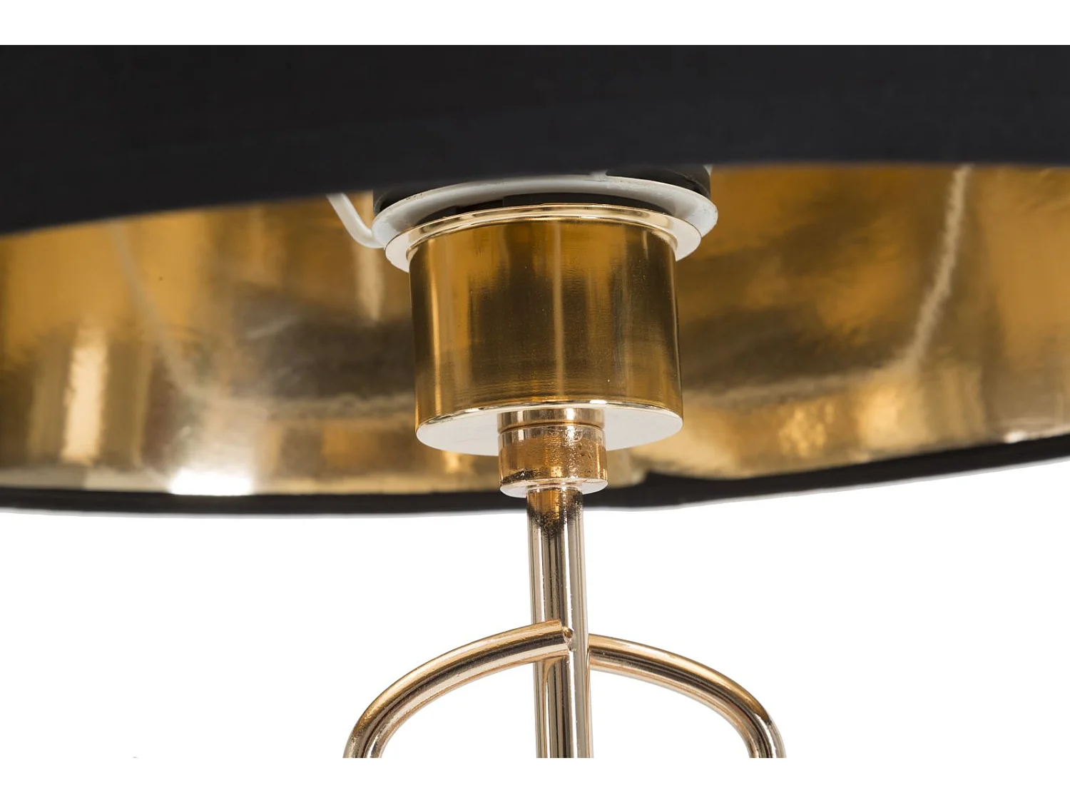 Lampe à Poser en Métal "X" 61cm Or & Noir