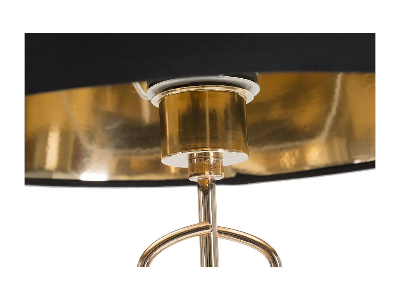 Lampe à Poser en Métal "X" 61cm Or & Noir