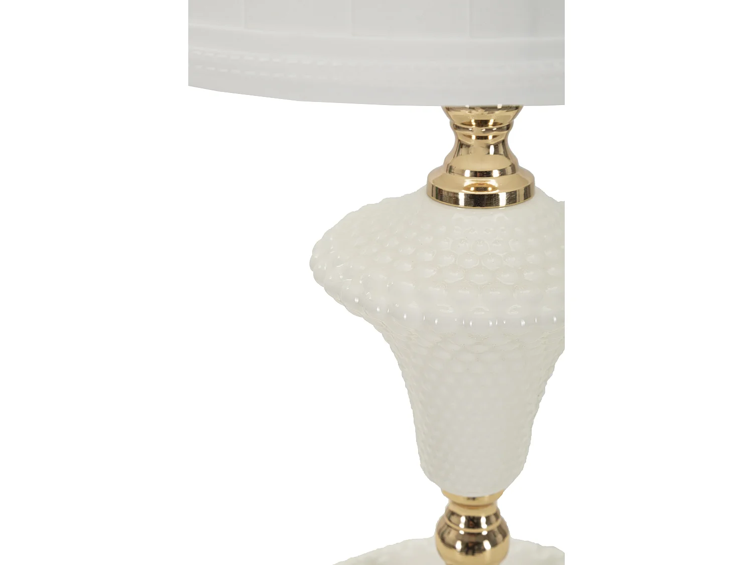 Lampe à Poser en Céramique "Caserta" 45cm Blanc & Or