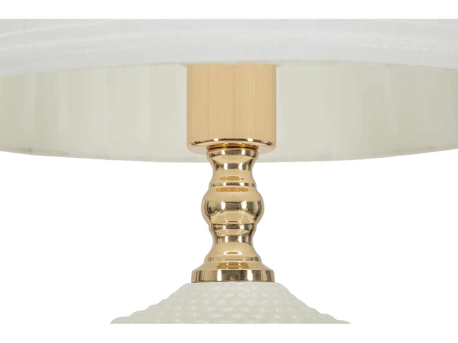 Lampe à Poser en Céramique "Caserta" 45cm Blanc & Or