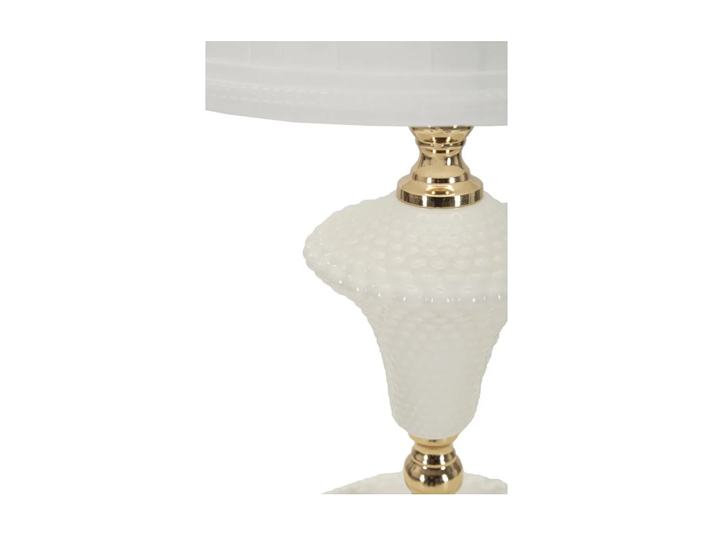 Lampe à Poser en Céramique "Caserta" 45cm Blanc & Or