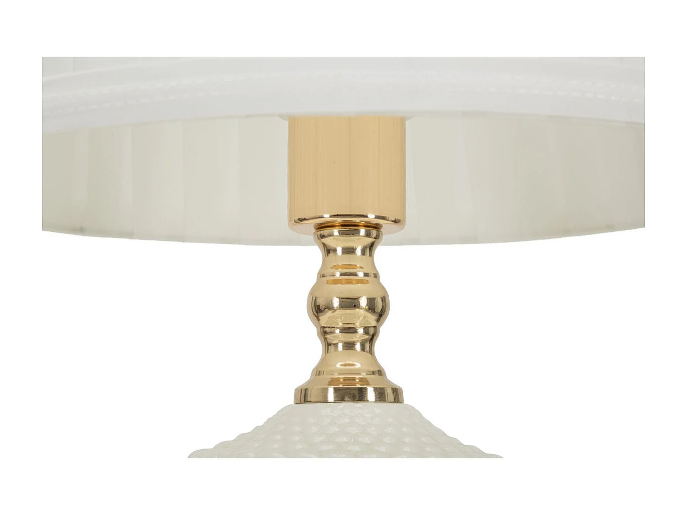 Lampe à Poser en Céramique "Caserta" 45cm Blanc & Or