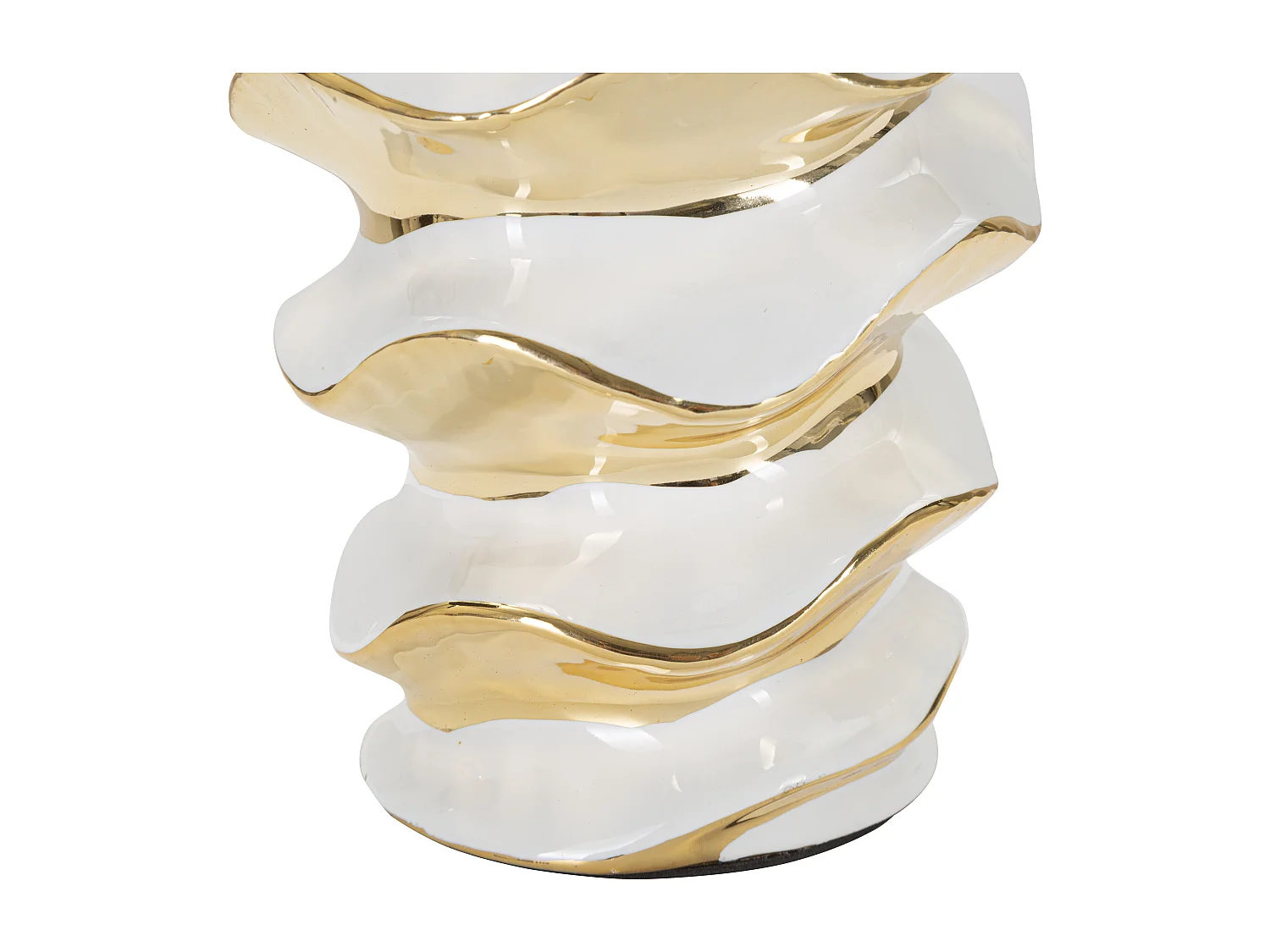 Lampe à Poser en Céramique "Space" 53cm Blanc & Or