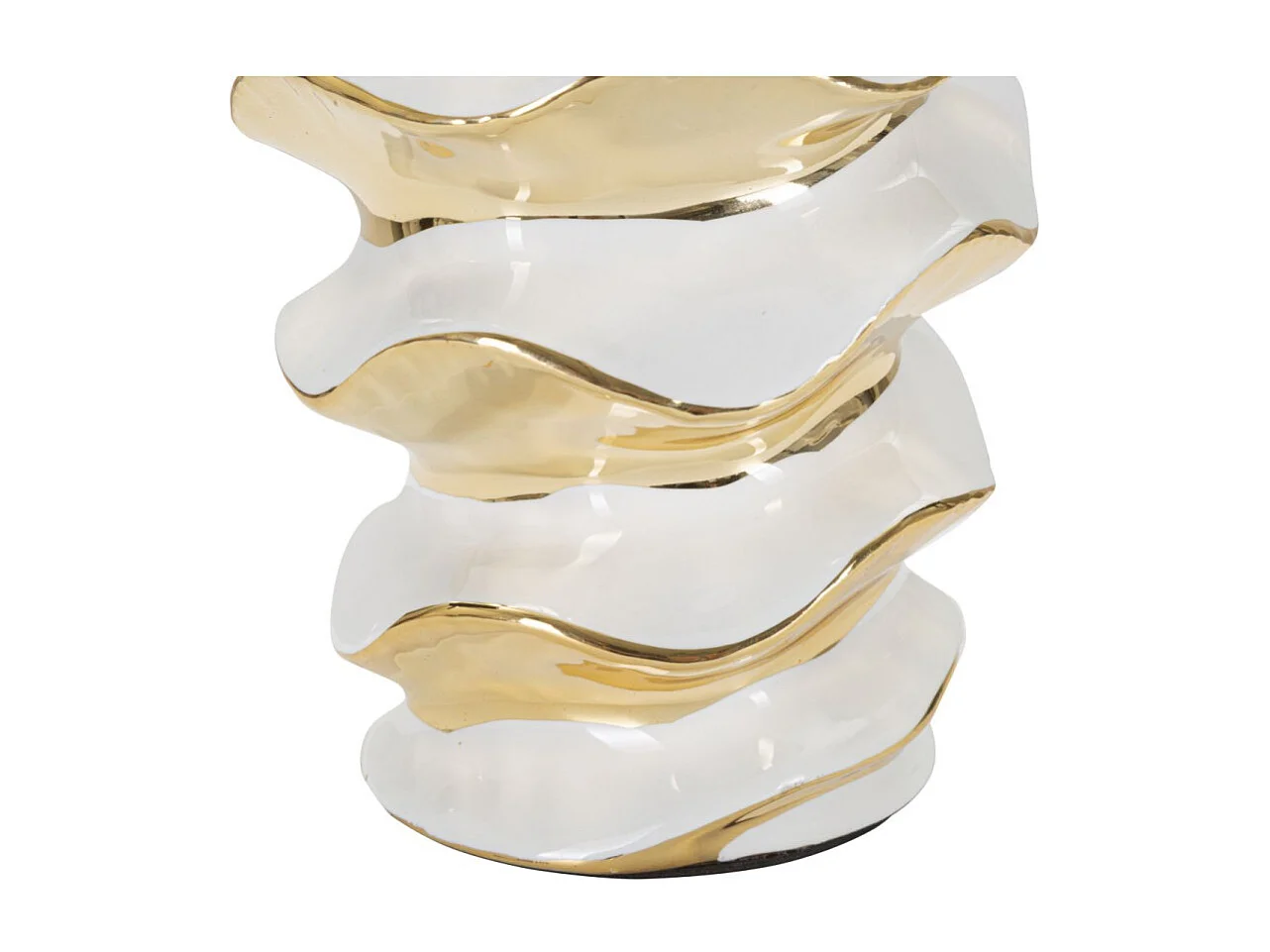 Lampe à Poser en Céramique "Space" 53cm Blanc & Or