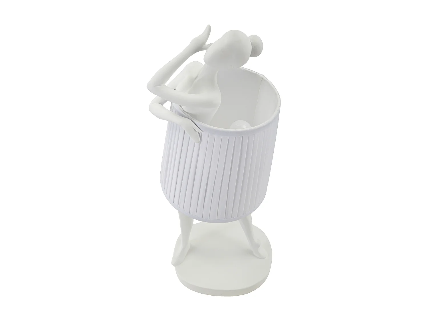Lampe à Poser en Résine "Ballet" 62cm Blanc