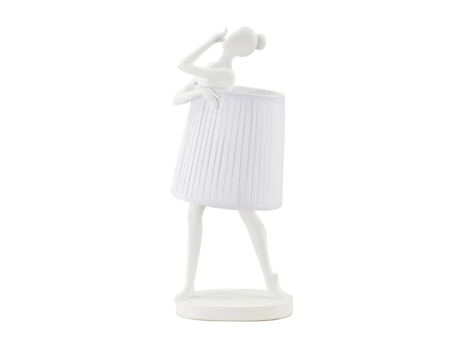 Lampe à Poser en Résine "Ballet" 62cm Blanc