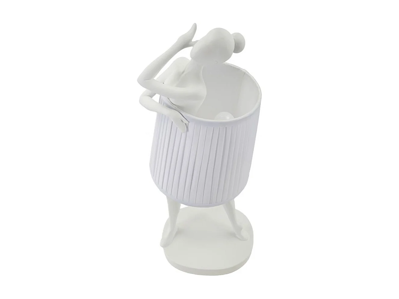 Lampe à Poser en Résine "Ballet" 62cm Blanc