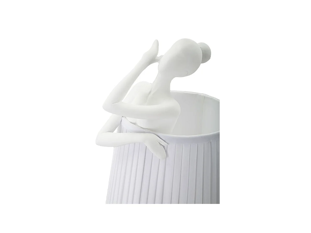 Lampe à Poser en Résine "Ballet" 62cm Blanc