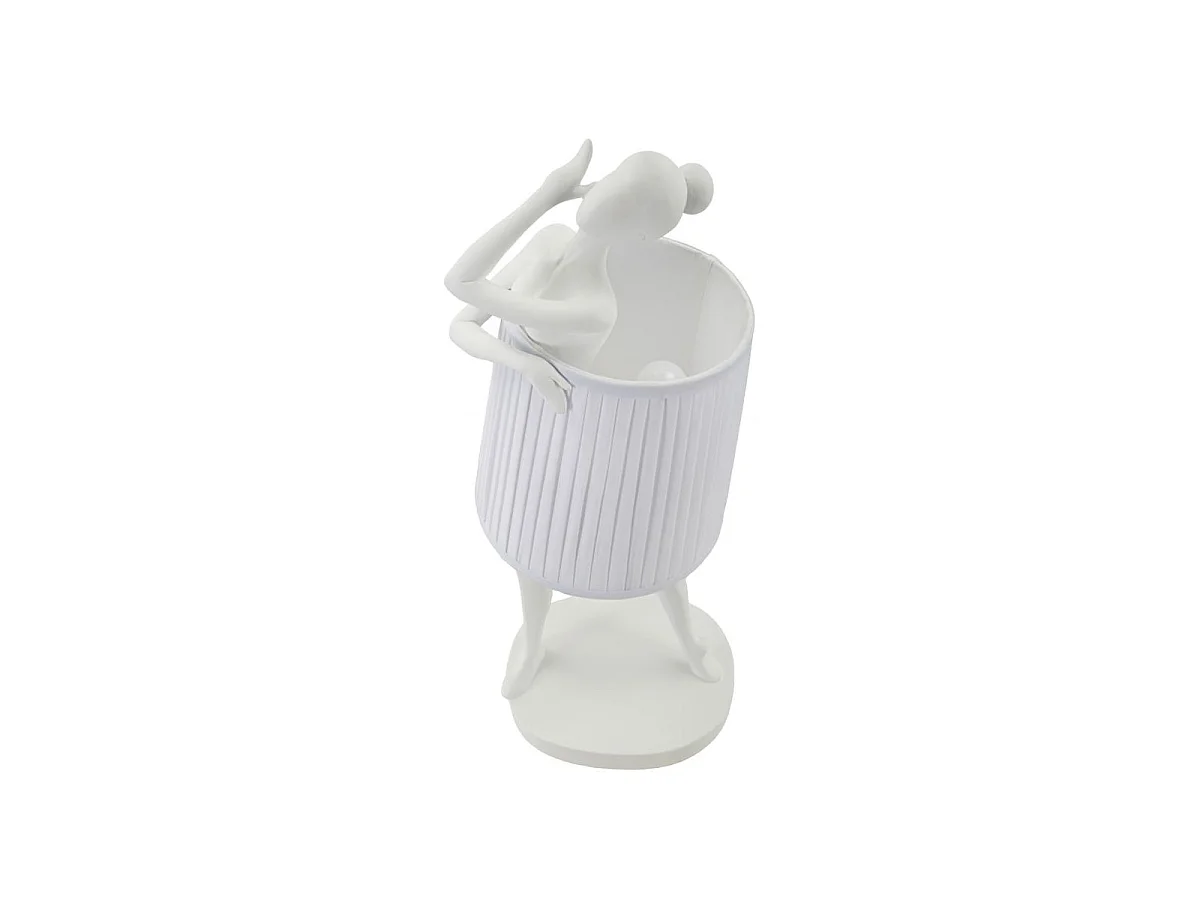 Lampe à Poser en Résine "Ballet" 62cm Blanc